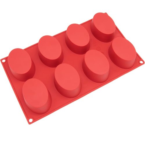 8-Cavity Oval Silicone Mold for Soap