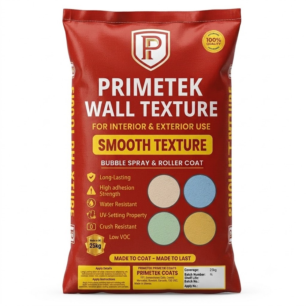 Rustic Texture-Bubble Spray And Roller Coat - Core Material: High Quality Mineral Aggregates