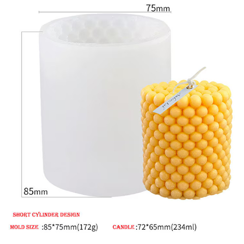 3D Cylinder scented candle silicone mold DIY gypsum plaster mould cylinder shape silicone soap candle molds