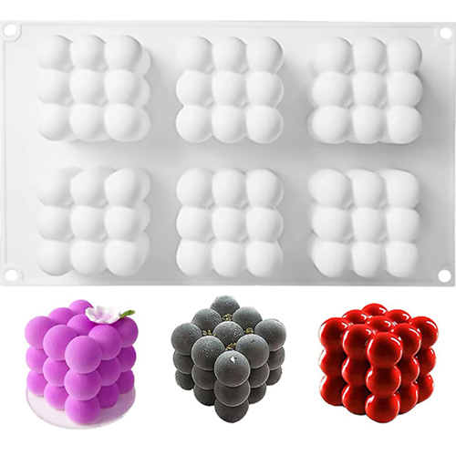6 Slot-Cavity 3D Candle Bubble Mold