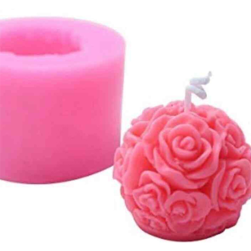 Rose candle ball mould