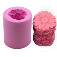 Silicone Pudding Jelly Dessert Chocolate Mould Polymer Clay Molds 3d Rose Cylindrical Candle Form Handmade Soap Mould