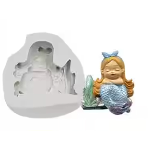 Sleeping mermaid mould baby mould