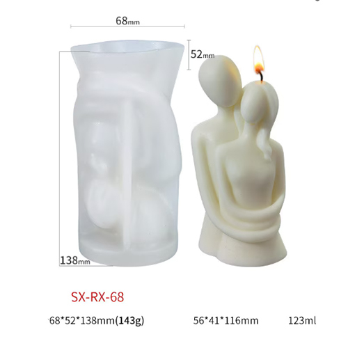 DIY Hug Lovers Aromatic Plaster Soap Silicone Candle Mold DIY Candle Making Wedding Gifts Craft Home Decor