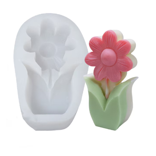 High Quality Food Grade Silicone Different Flower Shaped Candle Molds for DIY Candle Making
