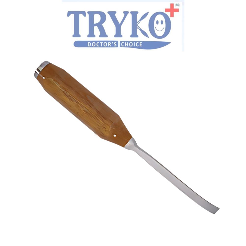 Bone Chisel Tikki Wali Curved Fiber Handle 5 mm Brand TRYKO+