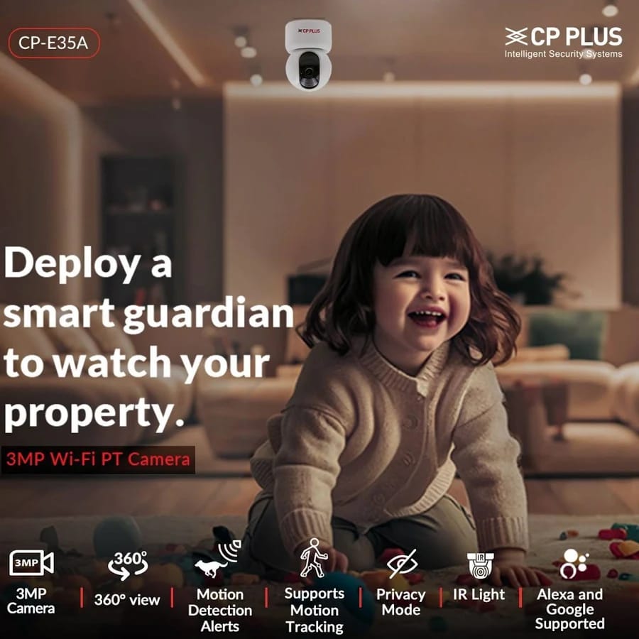 CP Plus 3MP 360 Degree Wi-Fi Smart Home Security Camera