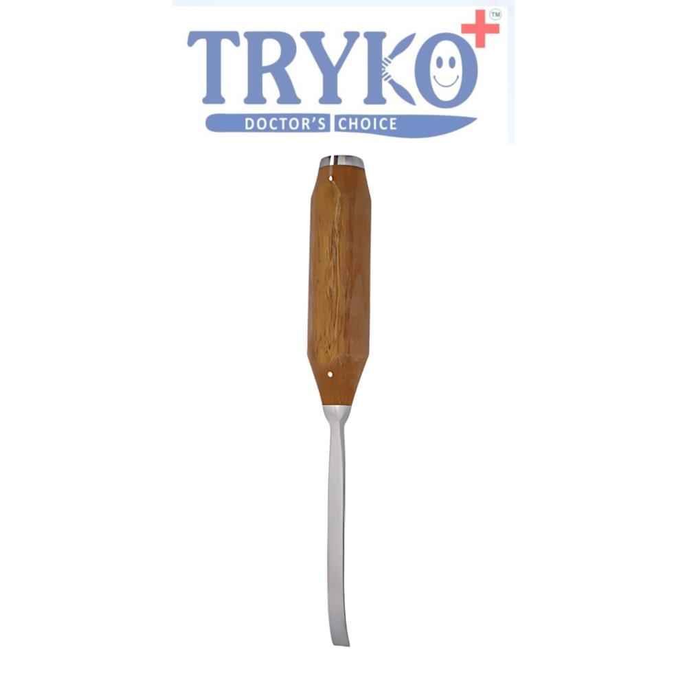 Bone Chisel Tikki Wali Curved Fiber Handle 10 mm Brand TRYKO+