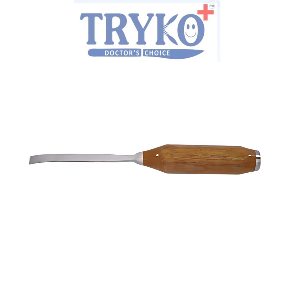 Bone Chisel Tikki Wali Curved Fiber Handle 15 mm Brand TRYKO+