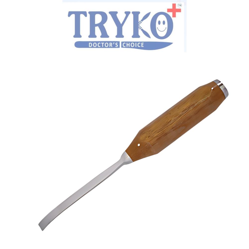 Bone Chisel Tikki Wali Curved Fiber Handle 15 mm Brand TRYKO+