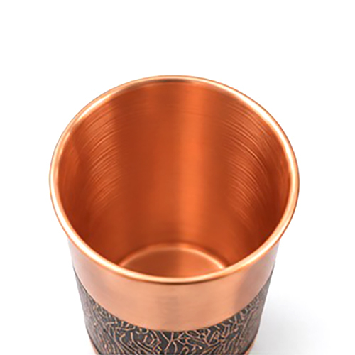 Copper Water Bottle And Glass Set