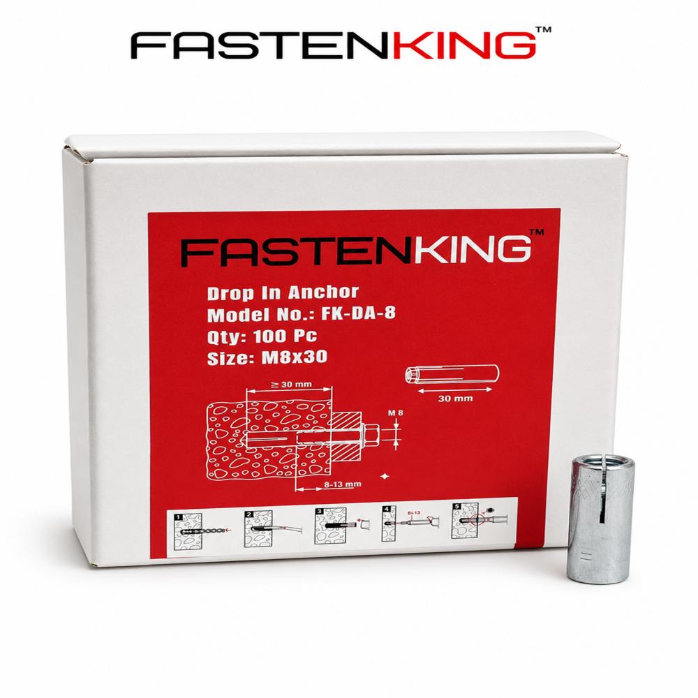 FASTENKING DROP IN ANCHOR  BULLET FASTENERS M 8