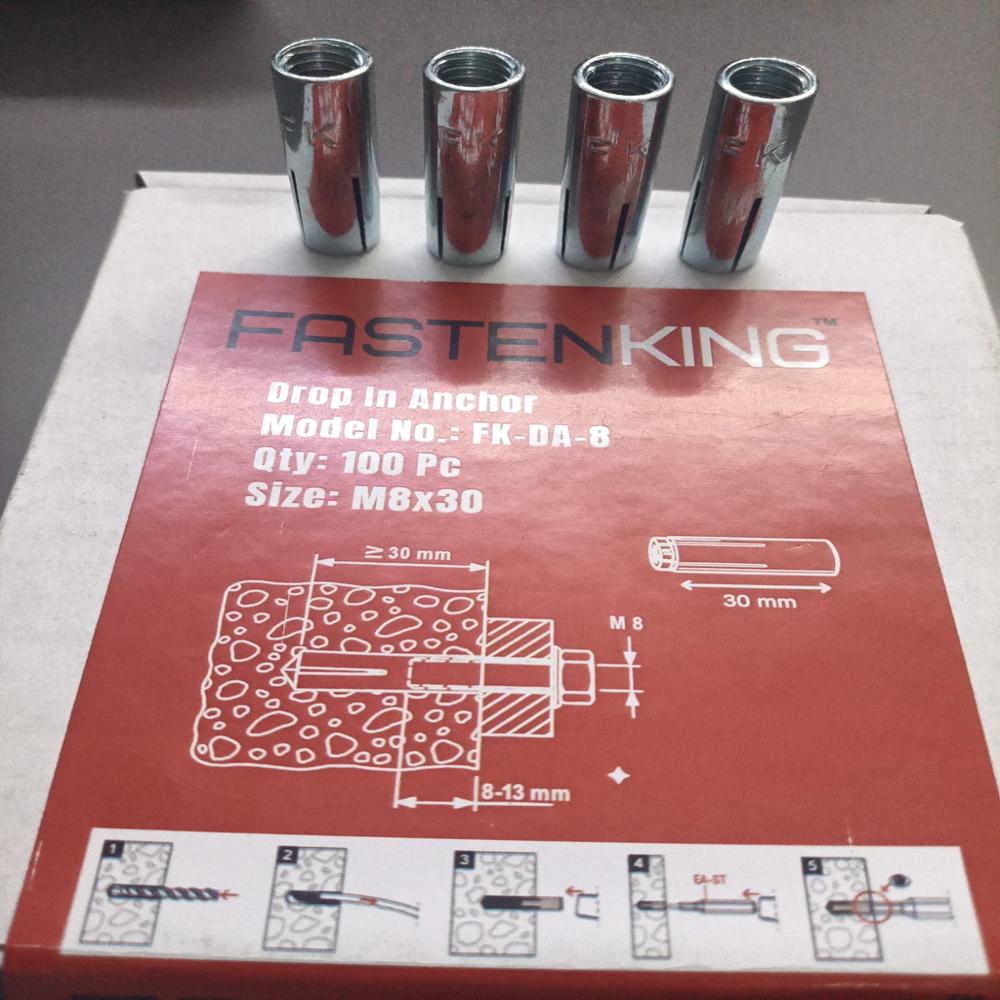 FASTENKING DROP IN ANCHOR  BULLET FASTENERS M 8 