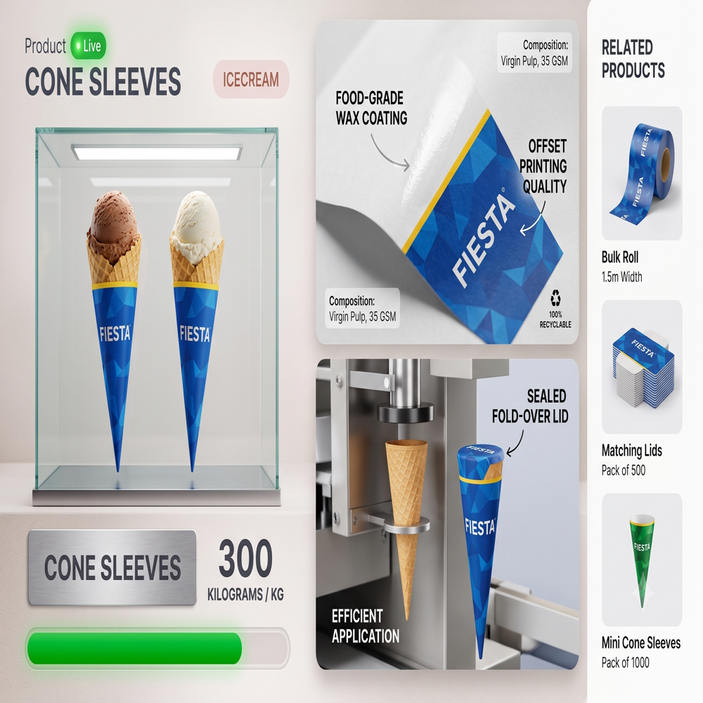 Cone Sleeves - Color: Multicolor Printing Available