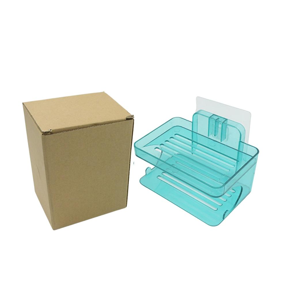 Wall Mounted 2 Layer Soap Holder with Hook (2 Layer 1 Pc)