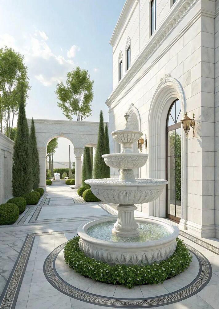 White Marble Fountain