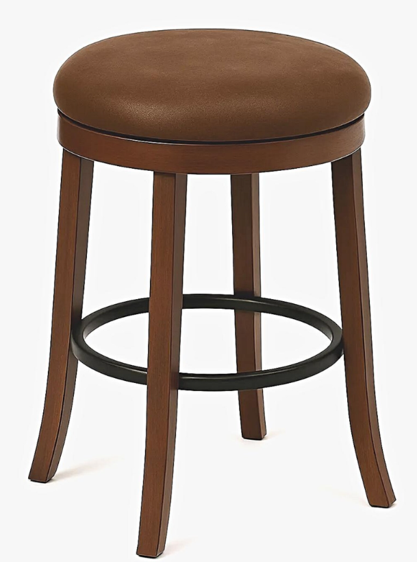 Wooden Bar Stool Round Backless Counter Stool