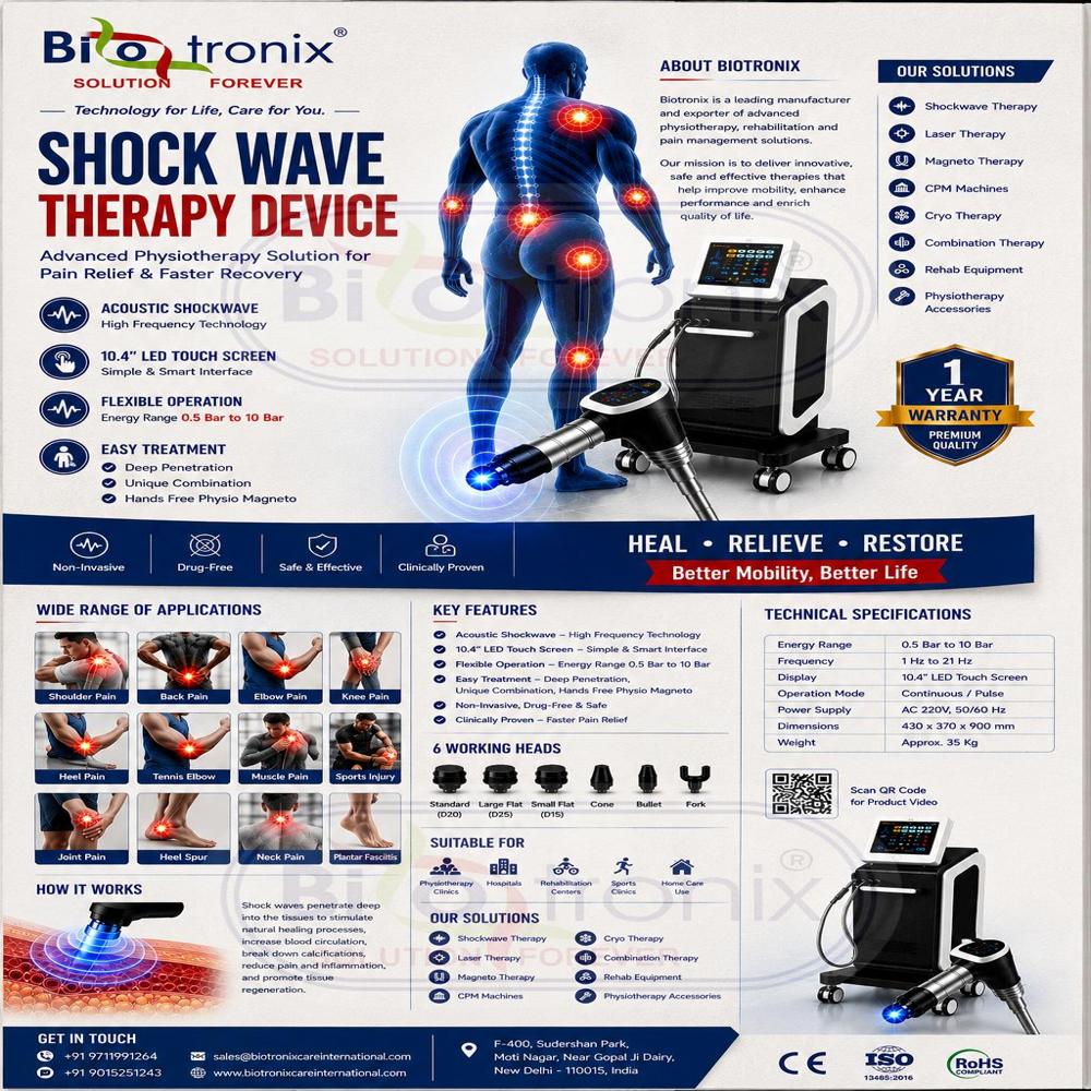 Professional Acoustic Wave Therapy System for Rehabilitation
