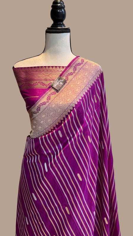 Ladies Magenta Pink Saree