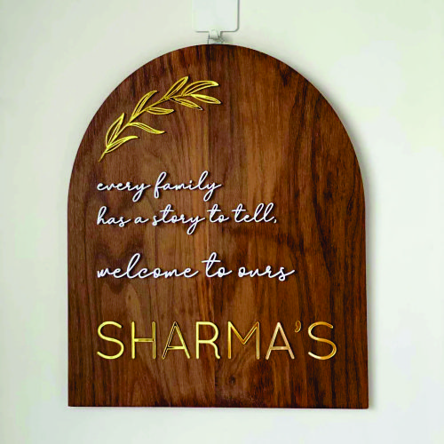 Wooden Name Plate