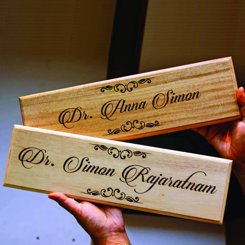 Wooden Name Plate