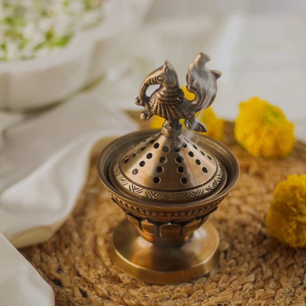 Brass Incense Burner - Shape: Round / Traditional