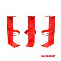 Universal Fire Extinguisher Bracket - Mild Steel, Red Powder-coated, Fits 1-9 Kg Extinguishers, Securing Clamp