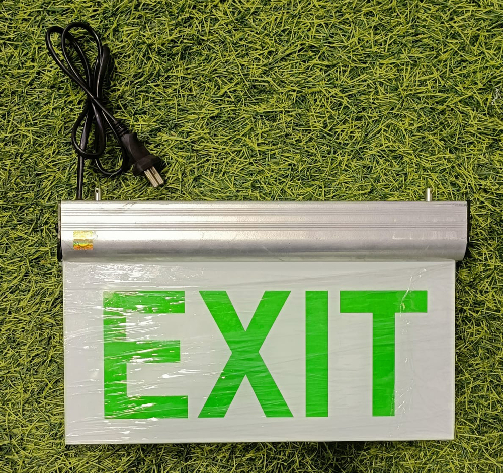 Green LED Exit Sign Board