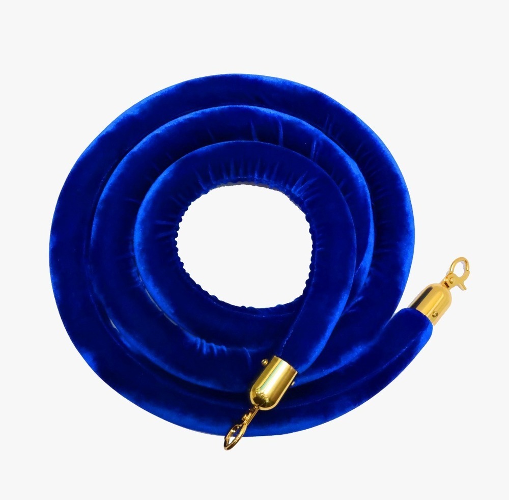 Blue Velvet Stanchion Rope