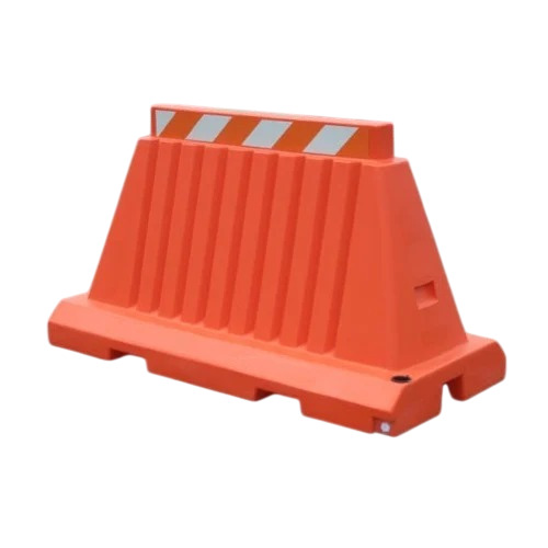 Orange Water Filled Road Barrier
