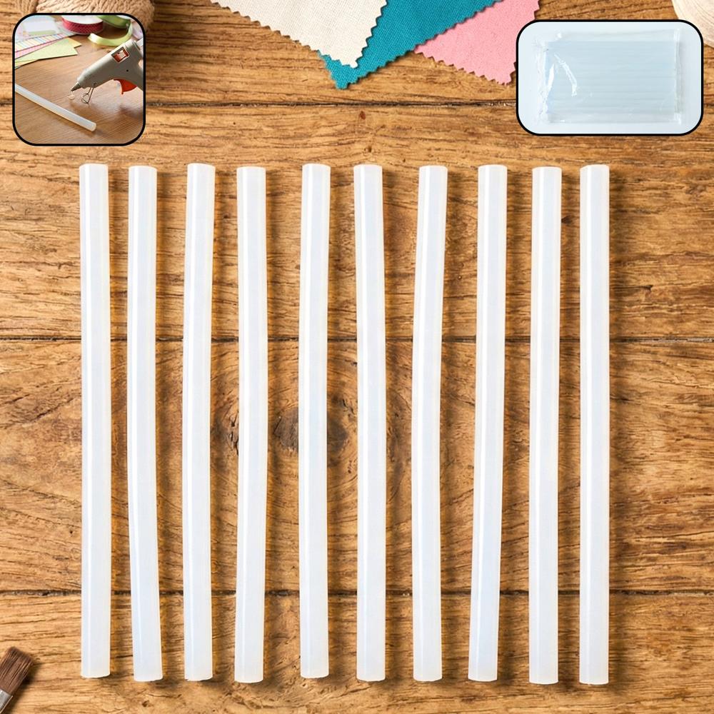 Hot Glue Stick Set 20 cm - Strong Adhesive Glue Sticks for Craft (10 Pc)