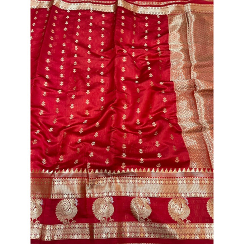 Trendy Zari Woven Pure Cotton Saree