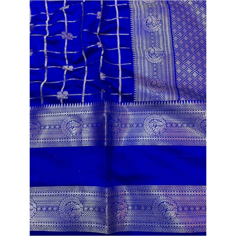 Ladies Chiniya Silk Pattern Saree - Color: Different Available
