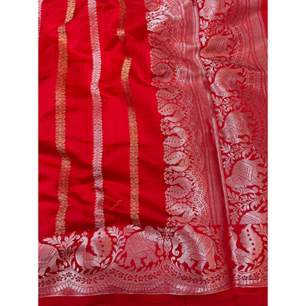 Designer Pure Chiniya Silk Saree