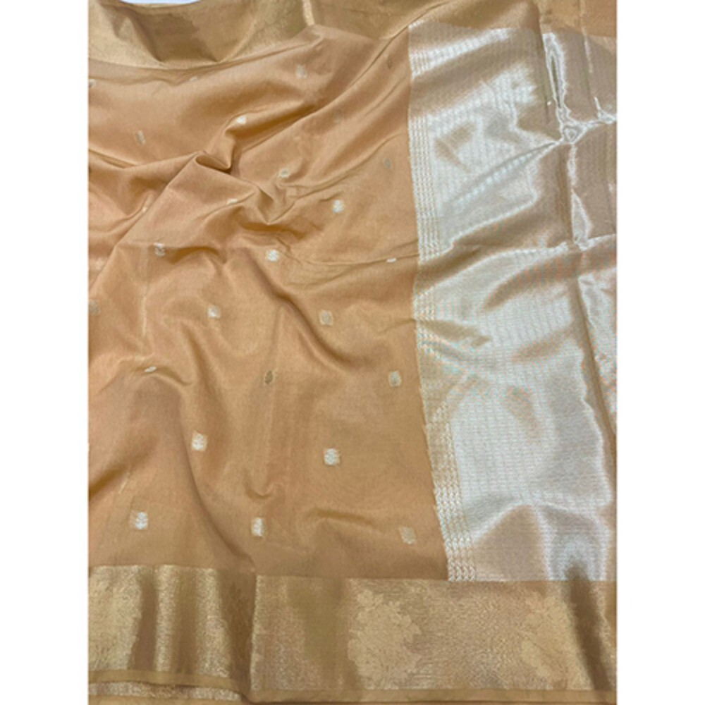 Zari Woven Silk Saree With Blouse Pattern