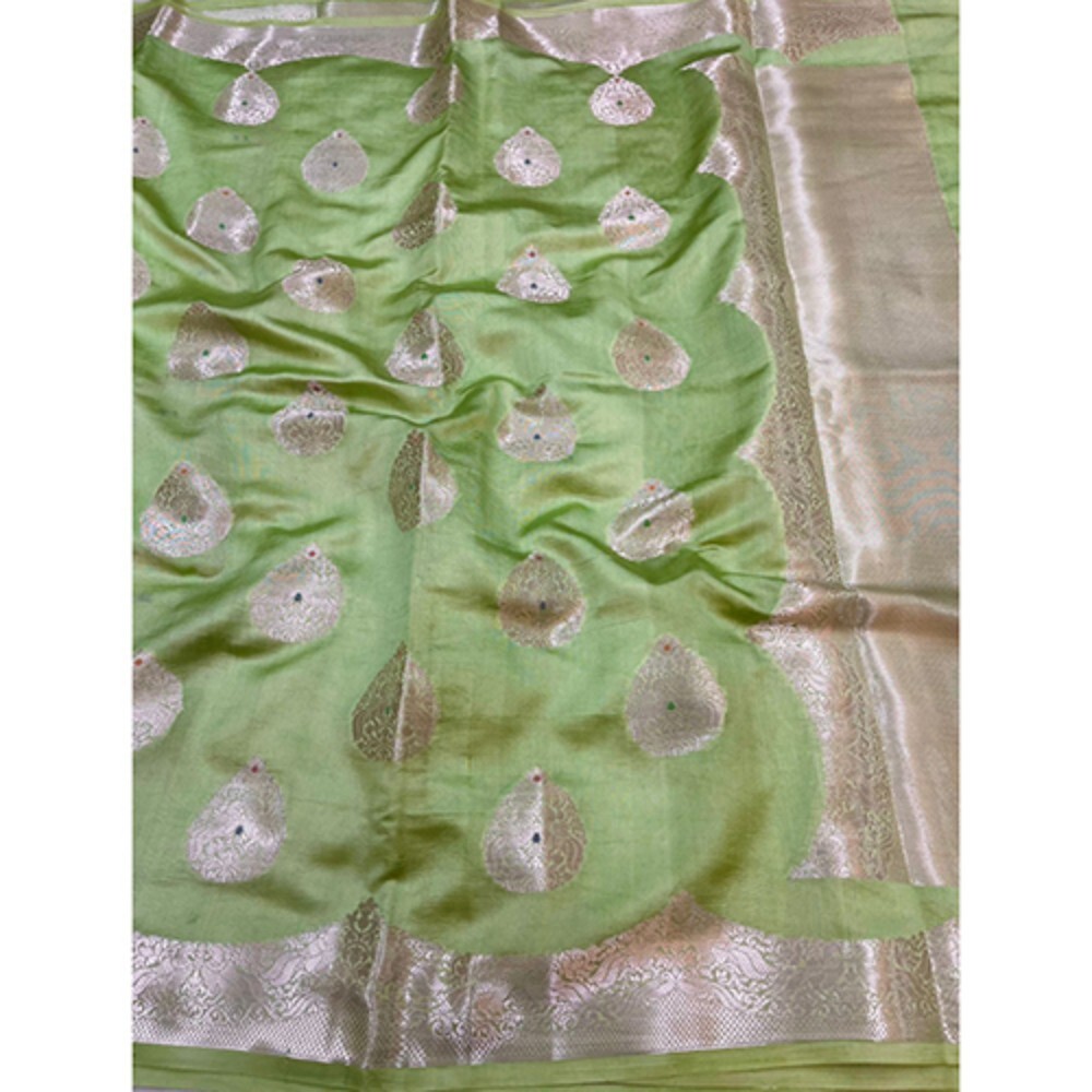 Ladies Chiffon Zari Woven Silk Saree