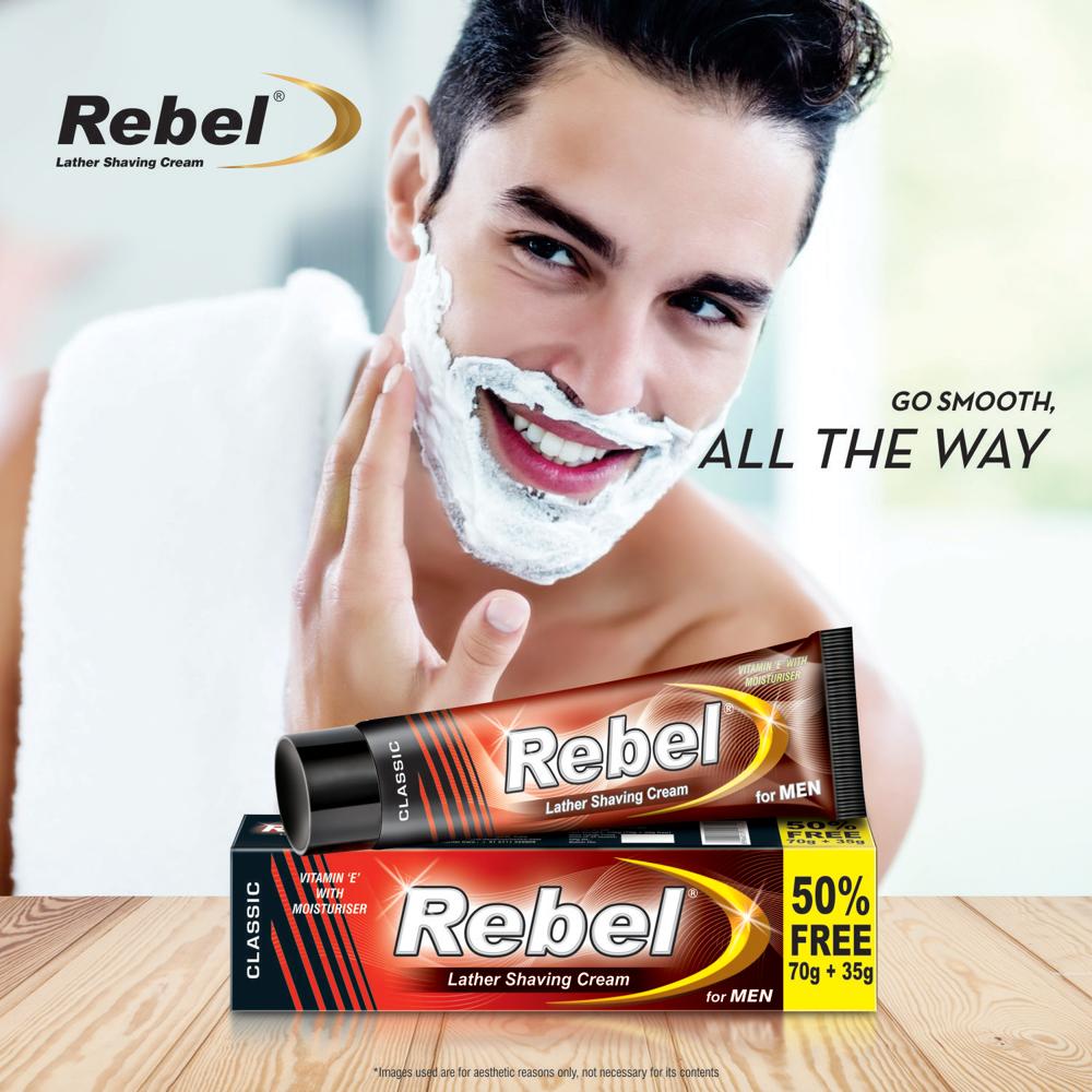 Rebel Premium Shaving Cream 105g - Characteristics: Gentle On Skin