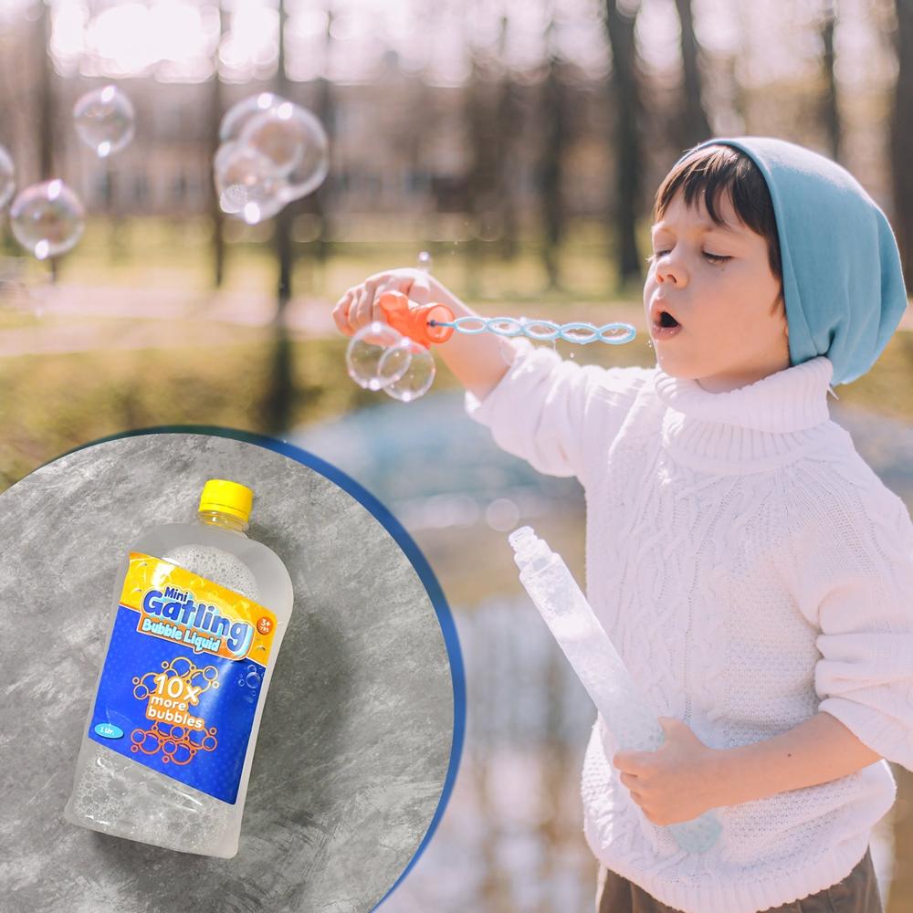 Bubble Liquid Solution Bottle For Bubble Maker Toys 1ltr (Manual & Automatic)