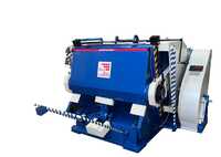 Die Punching Machine - Cast Iron & Steel, 33" X 45", Blue With White Accents | Semi-automatic, 150 Tons Pressure, Manual Feed, Double Hand Safety
