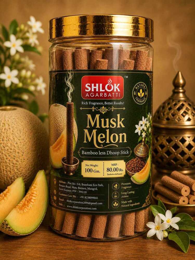 Musk Melon Bamboo Less Dhoop Stick