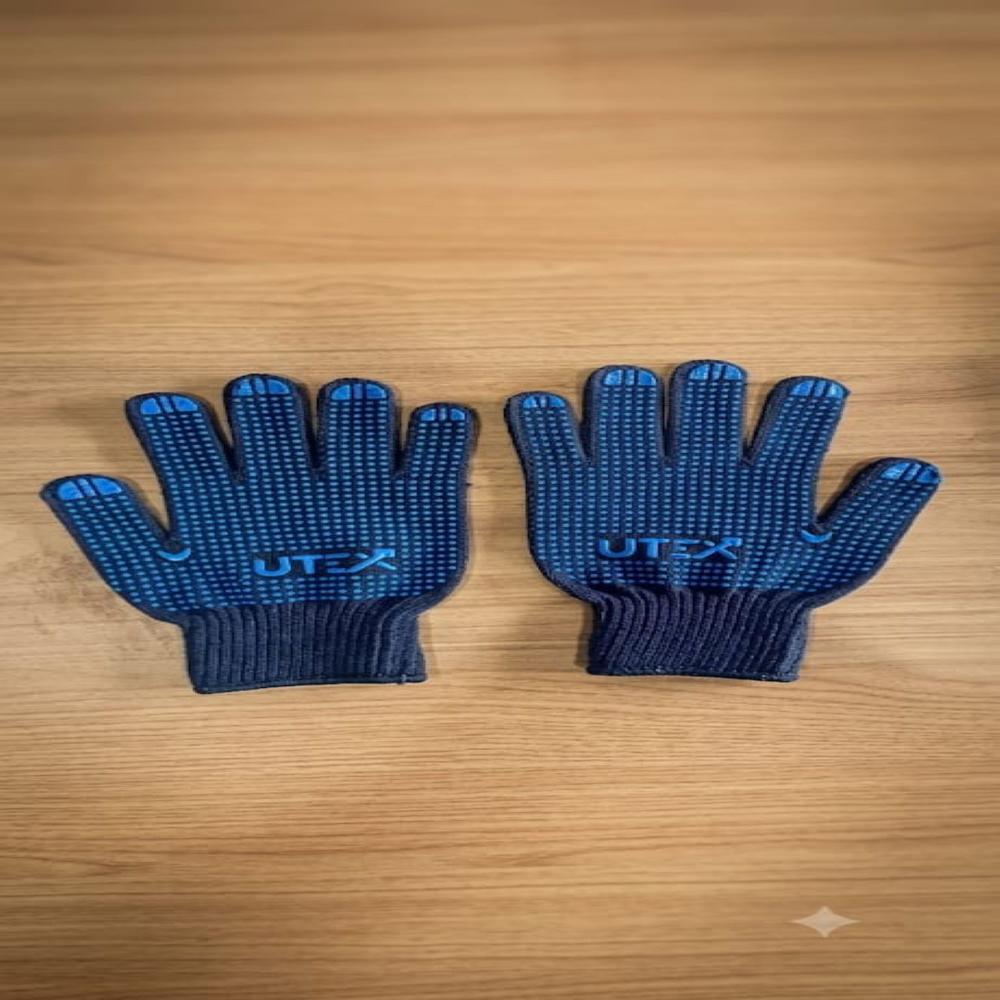 Utex Single Side Dotted Blue Hand Gloves