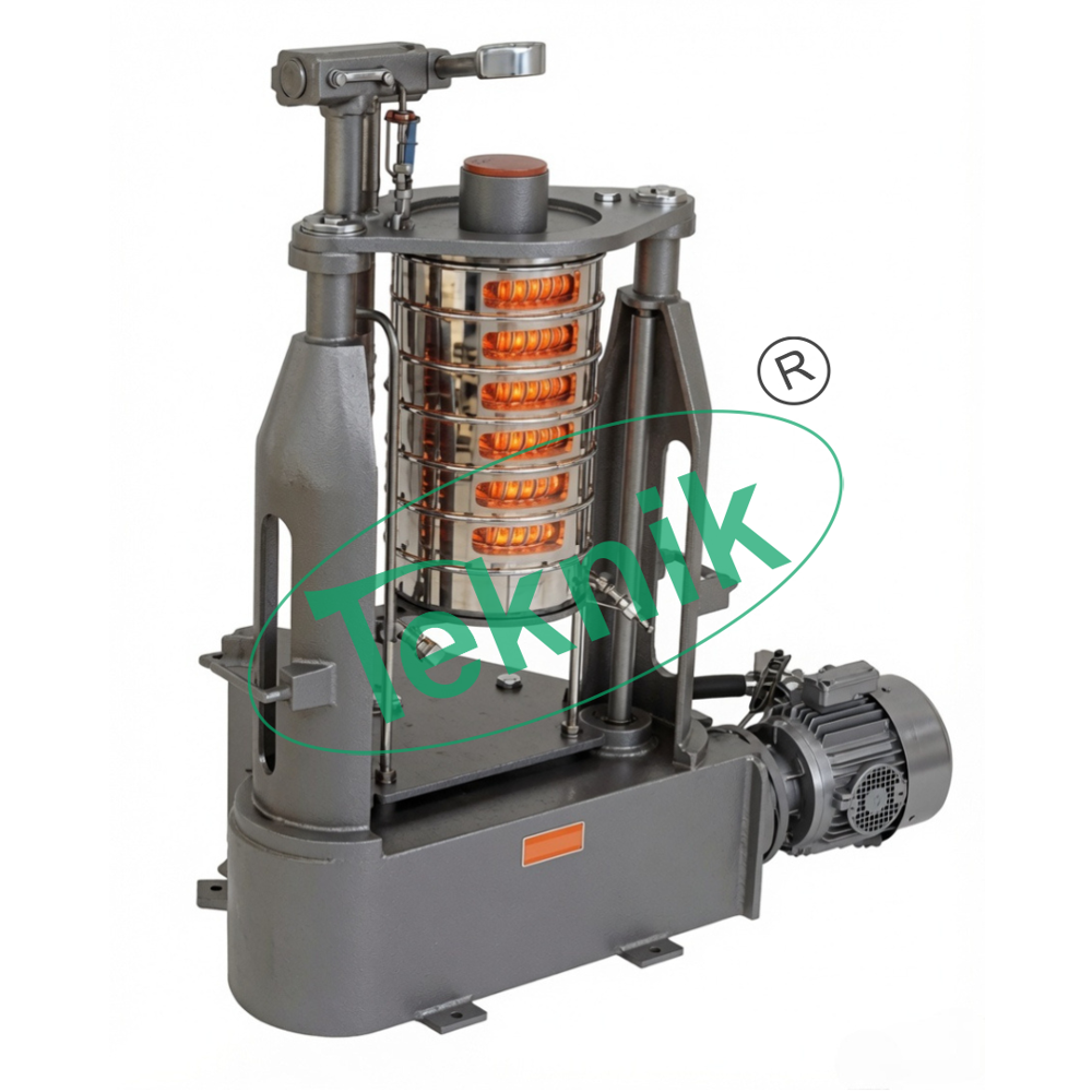 Shaking Machine Sieves Rotor Type - 0.25 Hp Motor, 7 Sieve Capacity For 6" Or 8" Sieves, Oil-bath Gear Mechanism, Automatic 0-60 Minutes Timer | General Lab Equipment