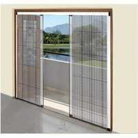 Pleated Sliding Window Mosquito Net - Polyester/fiberglass Mesh, Custom Size, Gray/black, Aluminum/pvc Frame | Smooth Sliding, Uv Resistant, Magnetic Seal