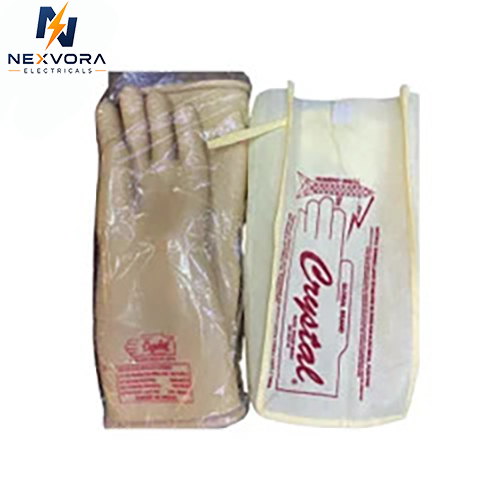 33Kv Crystal Hand Gloves - Color: Beige