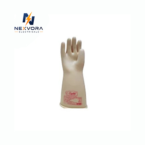 11 Kv Electrical Hand Gloves - Color: Beige