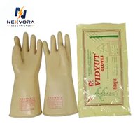 Yellow Vidyut Electrical Gloves - Pattern: Plain