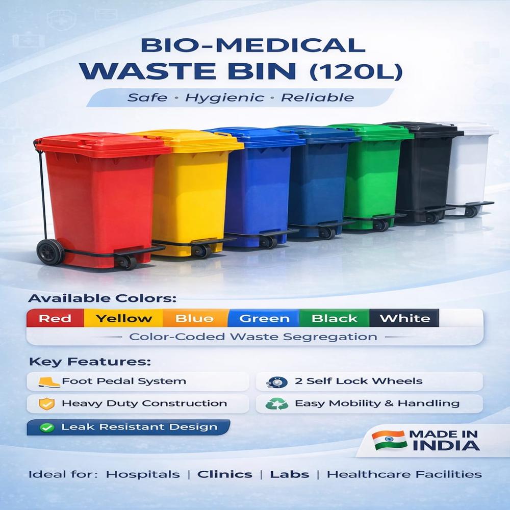 Outdoor Dustbin with Pedal 120L