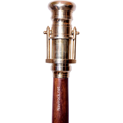 Victorian Walking Cane Telescope with Brass Handle