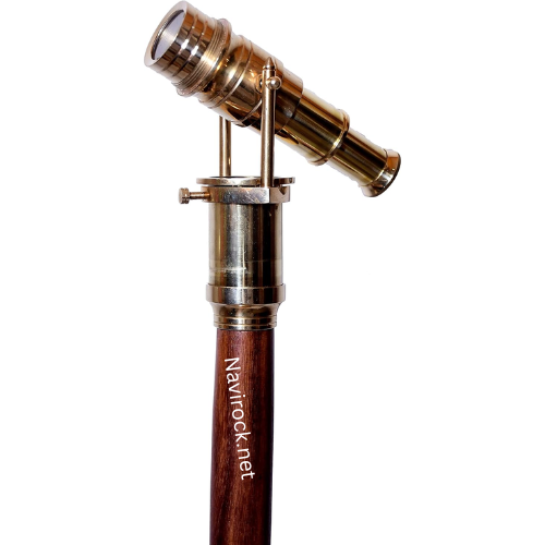 Victorian Walking Cane Telescope with Brass Handle