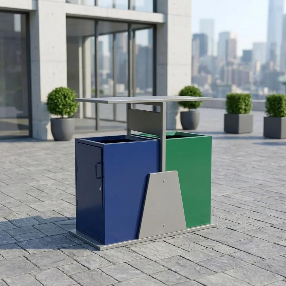 Outdoor Dustbin 80x2l - Application: Hotel